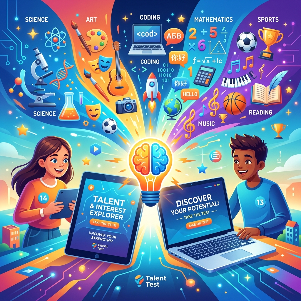 Online Interest and Talent Test Illustration